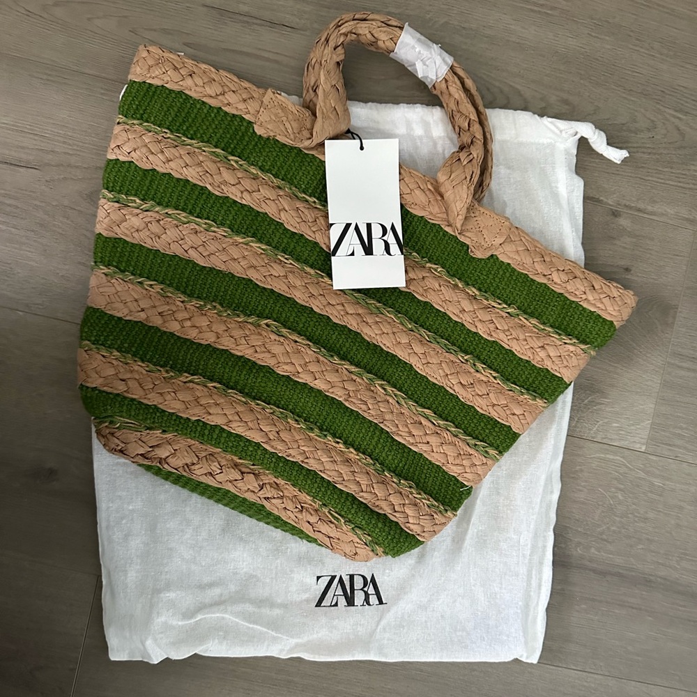 NWT & Dust Bag ZARA Basket Bag - Picture 2 of 9